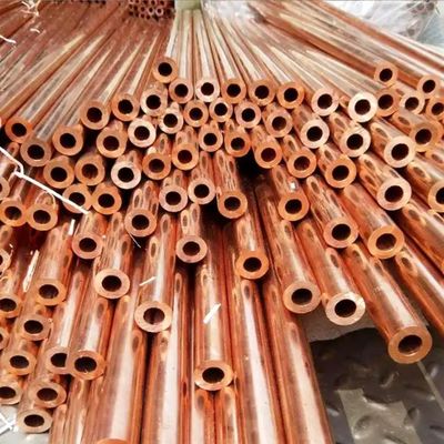 กำหนดขนาดท่อทองแดงบริสุทธิ์ 99.9% ASTM C10100 C10200 C11000 สำหรับอุตสาหกรรม